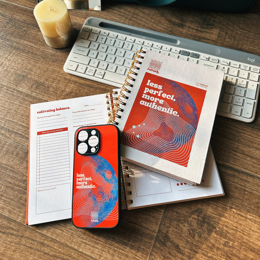 Less Perfect, more authentic Diary Purple bg