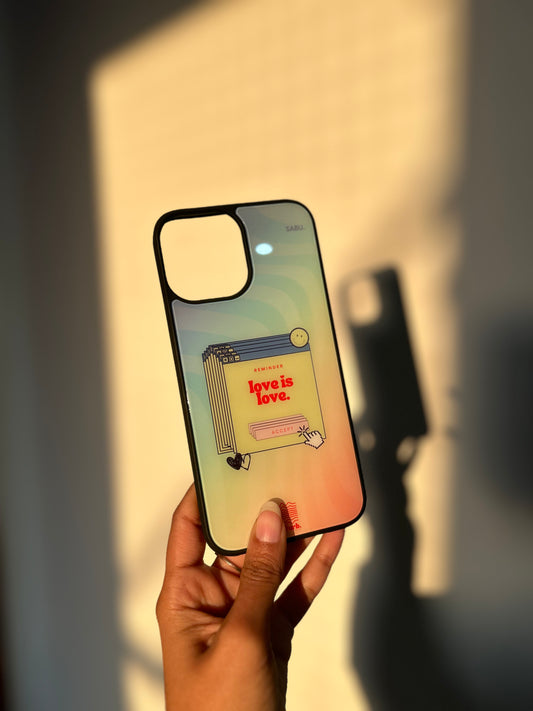 Love is love iphone case 2 orange bg