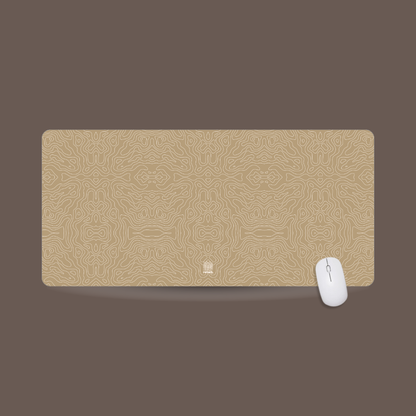 Psychedelic Beige Desk Mat | HeroGrip