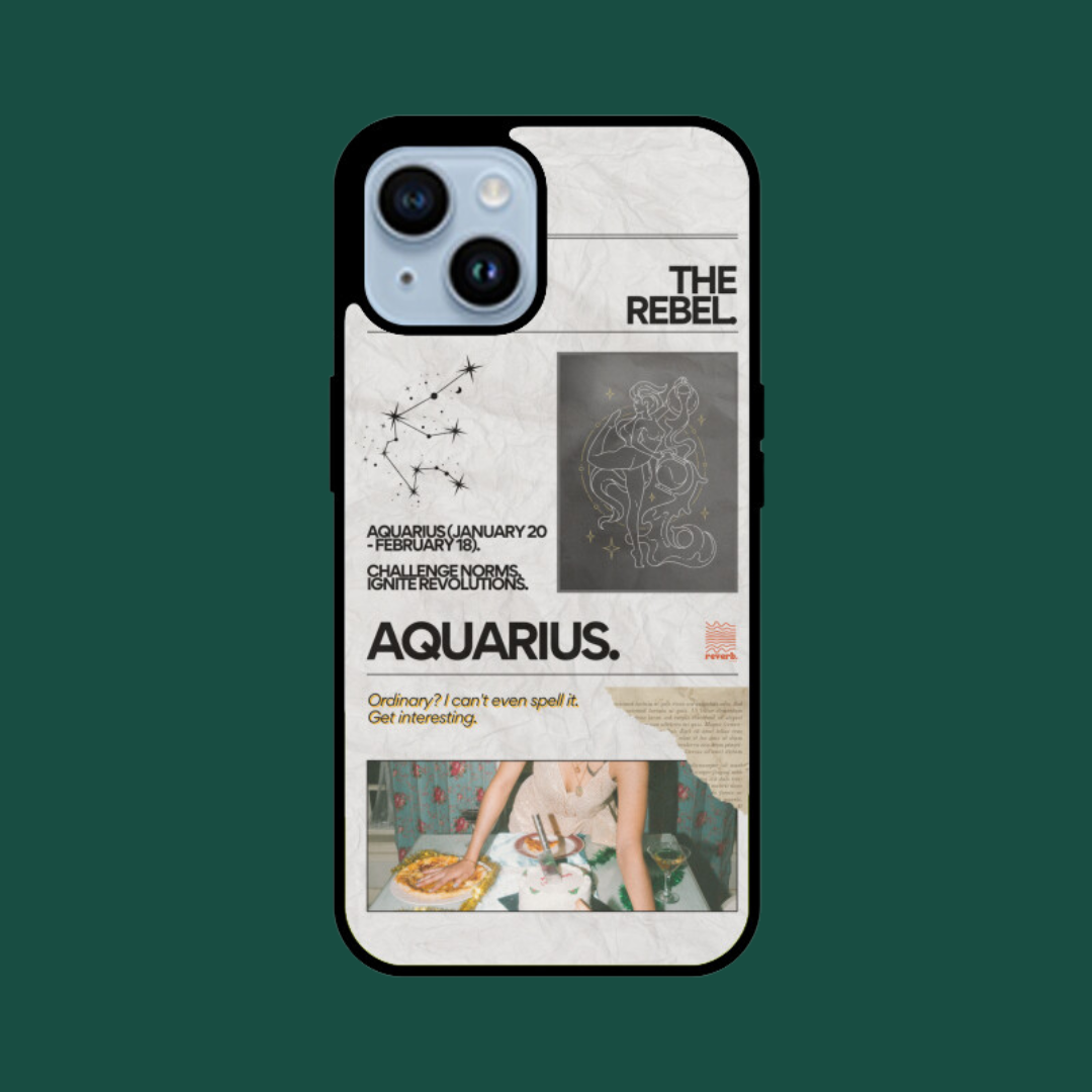the rebel aquarius iphone case green bg