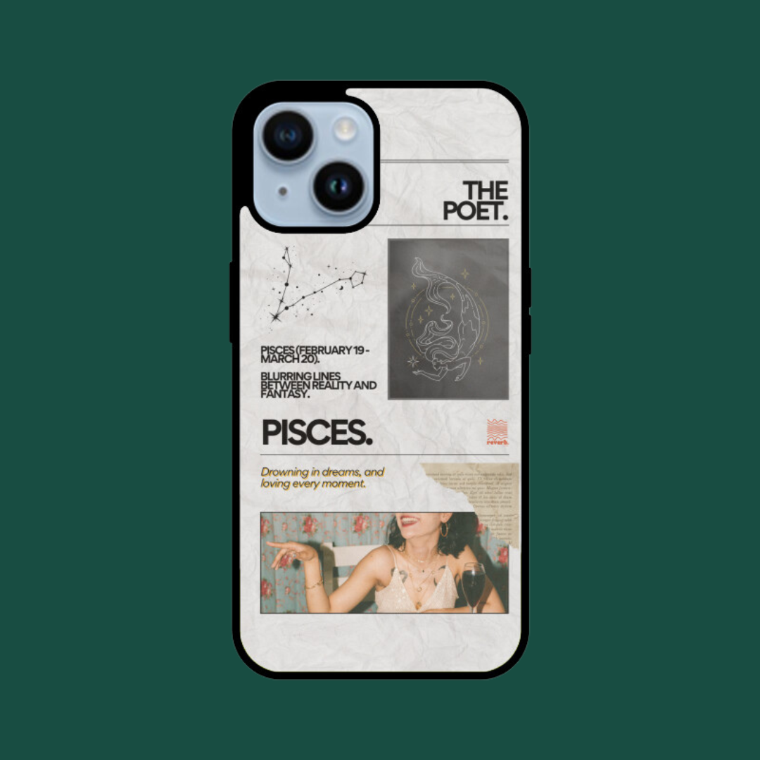 The poet pisces phone case green bg