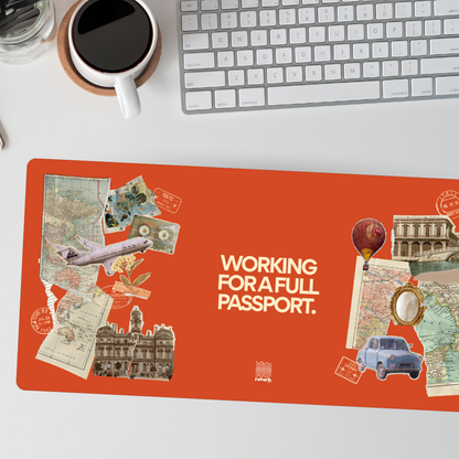 Working for a Full Passport Desk Mat | HeroGrip