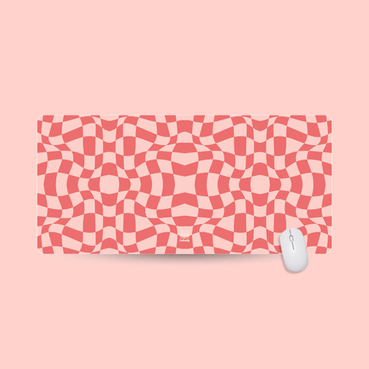 Modern Checker Design Desk Mat | HeroGrip