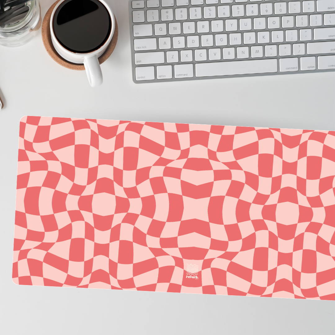 Modern Checker Design Desk Mat | HeroGrip