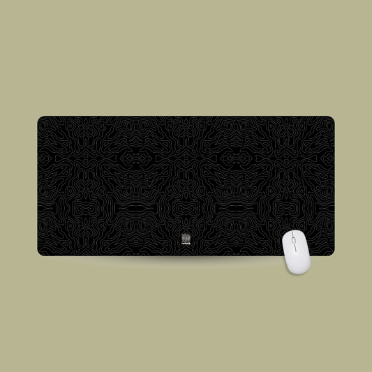 Psychedelic Black Desk Mat | HeroGrip