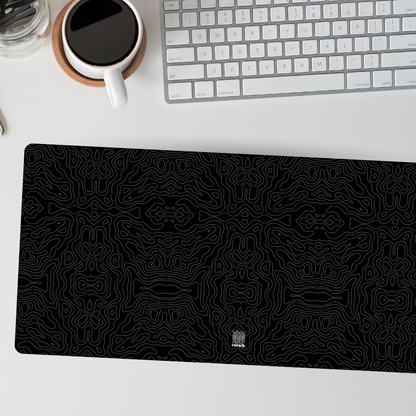 Psychedelic Black Desk Mat | HeroGrip