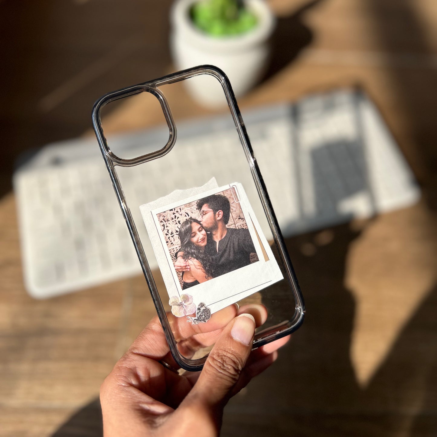 Iphone Clear Case Polaroid Couple