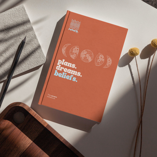 plans. dreams. beliefs. planner journal mockup design