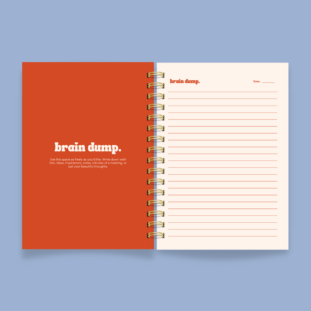 brain dump laid back planner
