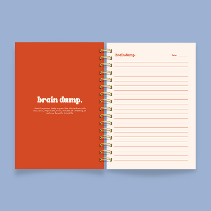 brain dump laid back planner
