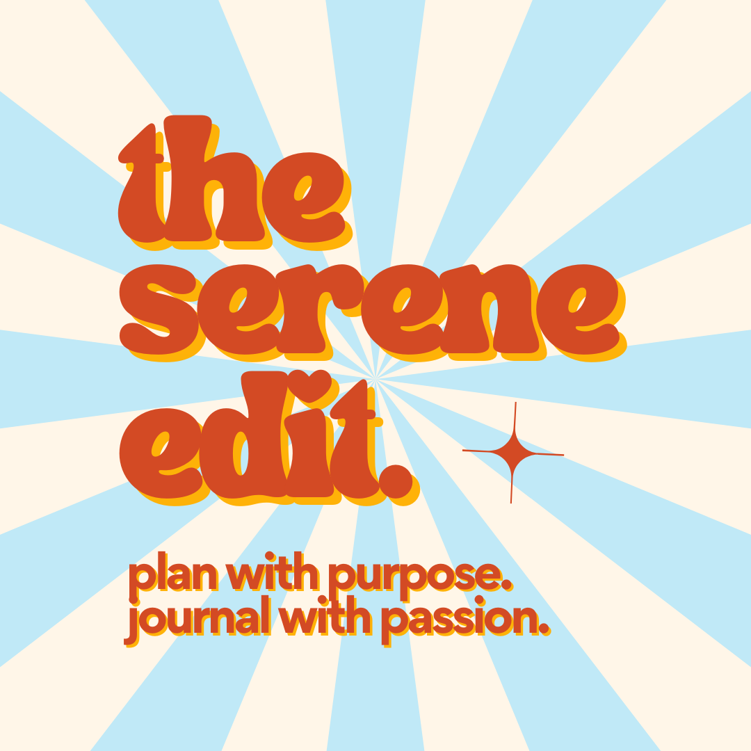 the serene edit planner and journal 3