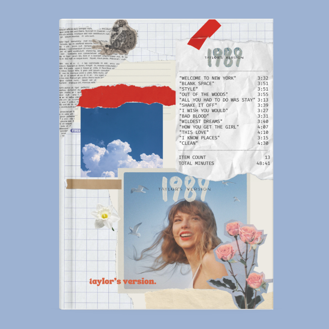 1989 tyalor swift planner journal diary skyblue bg